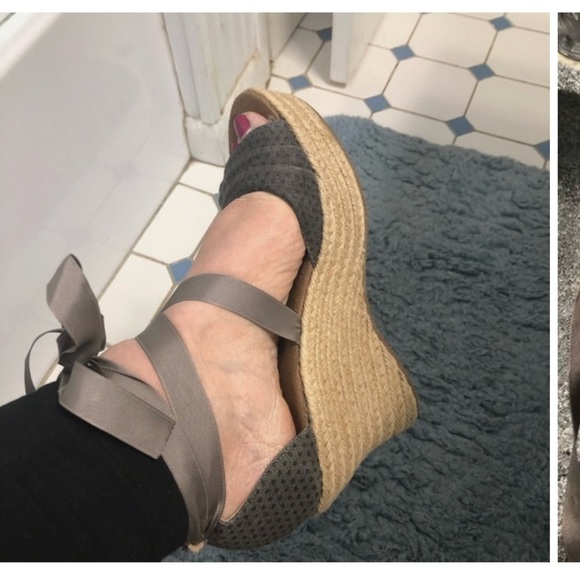 BEARPAW dahlia womens sandal tie wraparound ankle Sz 10 wedge - Picture 2 of 11